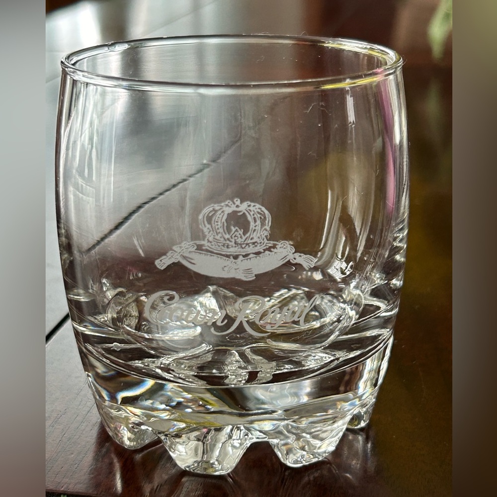 Vintage Crown Royal Rocks Glasses Set of Two